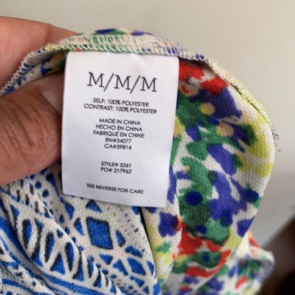 Cabi Fiesta Strappy Floral Romper Coverall Shorts Multi Color Medium - Picture 7 of 12